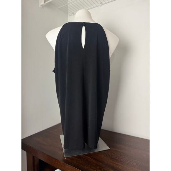 INC Black Halter with Gold Metal Detailed Neckline 1X NWT - Picture 7 of 11